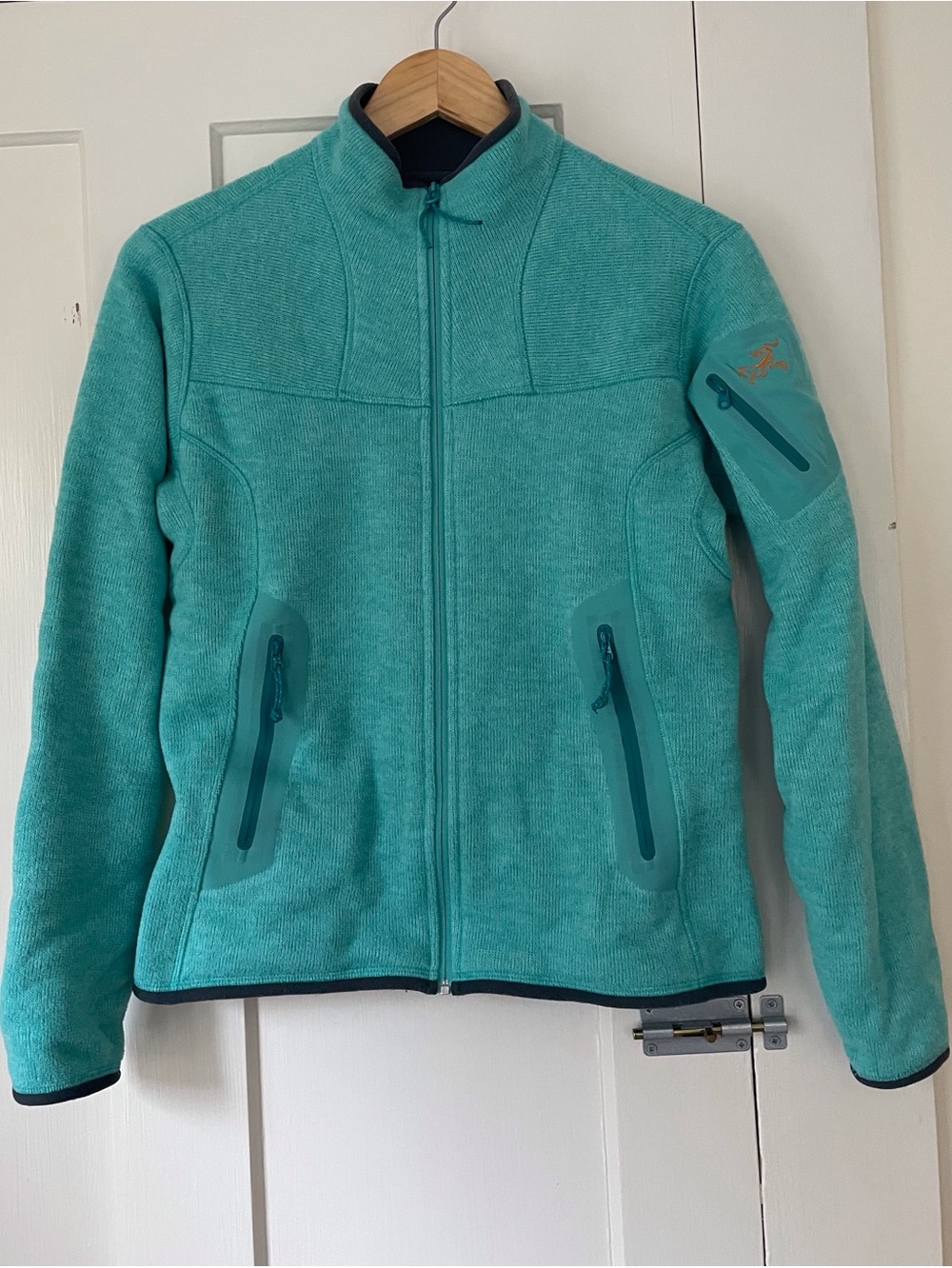 Arc'teryx Covert Cardigan Women M Full Zip Fleece Jacket Teal Blue Green CA34438